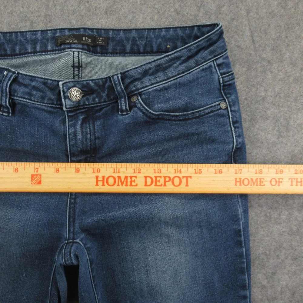 prAna Women's Size 6 28 Blue Denim Regular Seam Skinny Jeans - Picture 4 of 12